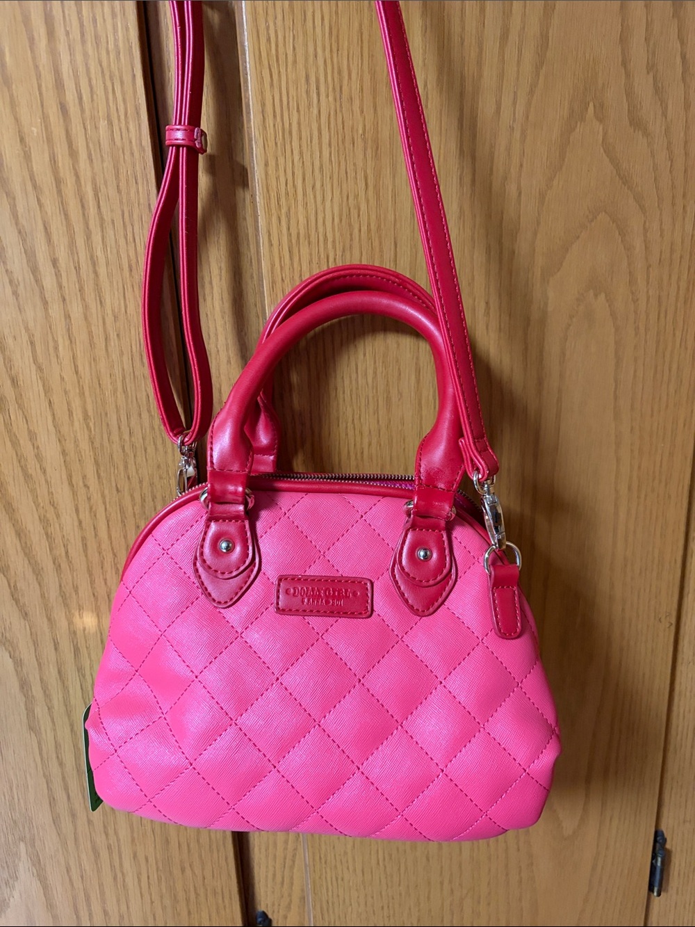 Anna Sui Quilted Pink Dome Satchel Handbag  GUC